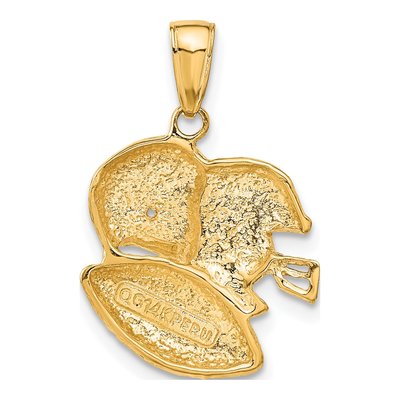 14K Yellow Gold Football Helmets Ball Charm – view 4