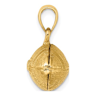 14K Yellow Gold 3-D Football Charm – view 3