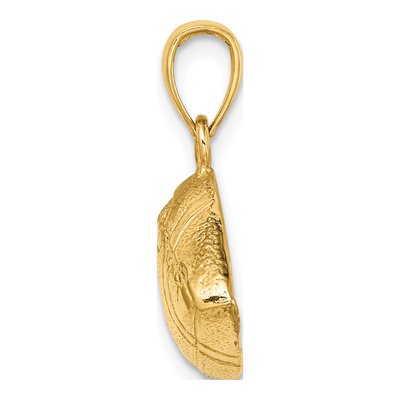 14K Yellow Gold Open-Back Football Charm – view 3