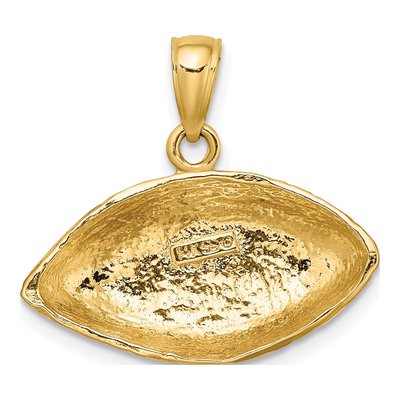 14K Yellow Gold Open-Back Football Charm – view 5
