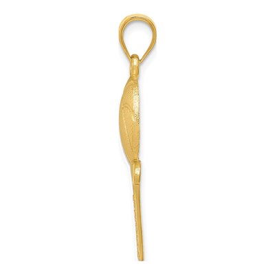 14K Yellow Gold Basketball Net Pendant – view 3