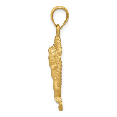 14K Yellow Gold Angel Circle Pendant – view 3