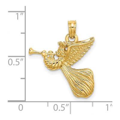 14K Yellow Gold Angel Pendant – view 4