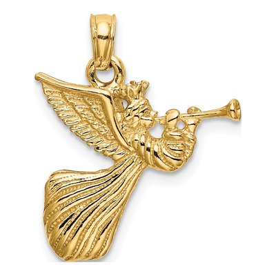 14K Yellow Gold Angel Pendant – view 5