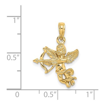 14K Yellow Gold Cupid Bow Arrow Charm – view 5