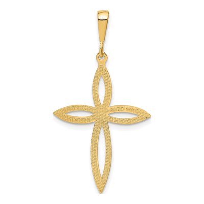 14K Yellow Gold Passion Cross Pendant – view 4