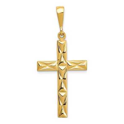 14K Yellow Gold Reversible Latin Cross Pendant – view 4