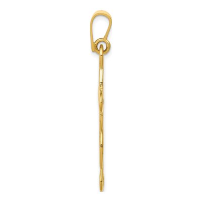 14K Yellow Gold Loop Cross Pendant – view 3