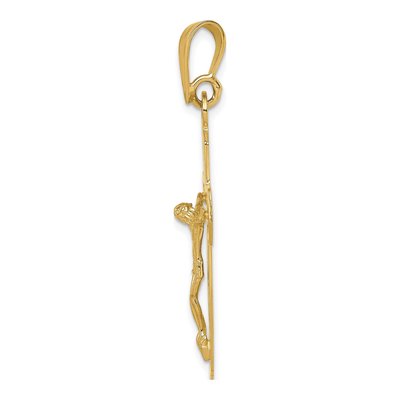 14K Yellow Gold Cut-Out Crucifix Pendant – view 3