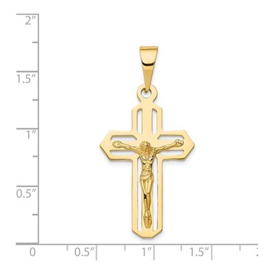 14K Yellow Gold Cut-Out Crucifix Pendant – view 4
