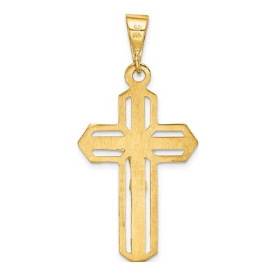 14K Yellow Gold Cut-Out Crucifix Pendant – view 5