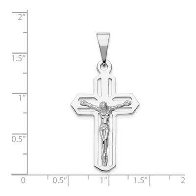 14K White Gold Cut-Out Crucifix Pendant – view 4