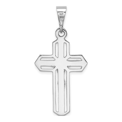 14K White Gold Cut-Out Crucifix Pendant – view 5