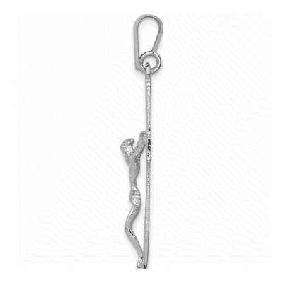 14K White Gold Crucifix Pendant – view 3
