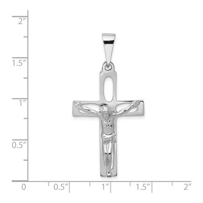 14K White Gold Crucifix Pendant – view 4