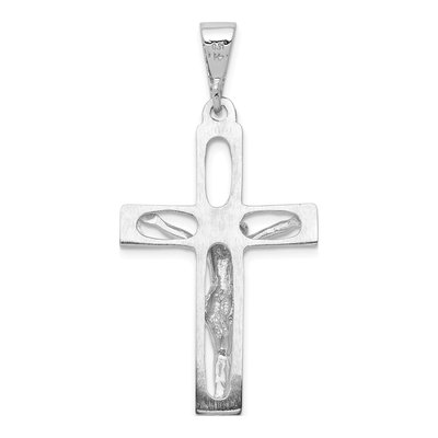 14K White Gold Crucifix Pendant – view 5