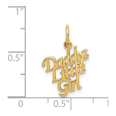 14K Yellow Gold Daddy's Little Girl Charm – view 5