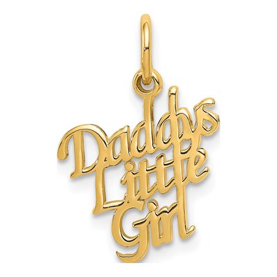 14K Yellow Gold Daddy's Little Girl Charm