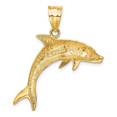 14K Yellow Gold Dolphin Pendant – view 4