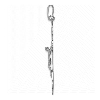 14K White Gold Crucifix Pendant – view 3