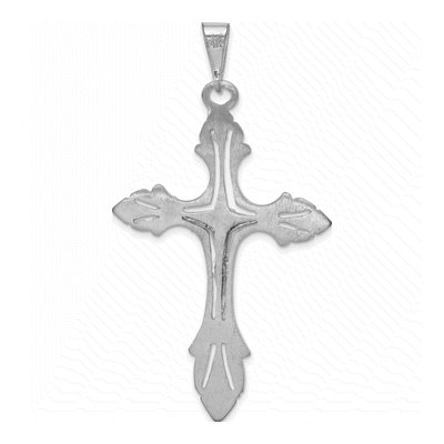 14K White Gold Crucifix Pendant – view 5