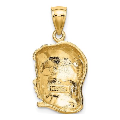 14K Yellow Gold Girl Head Pendant – view 4