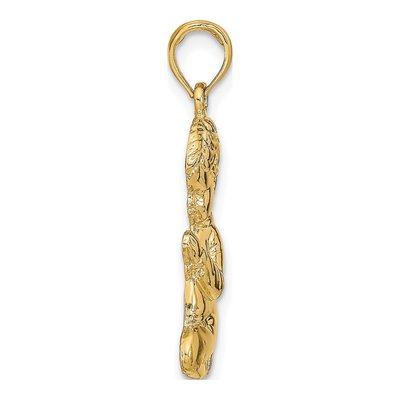 14K Yellow Gold Praying Boy Pendant – view 3