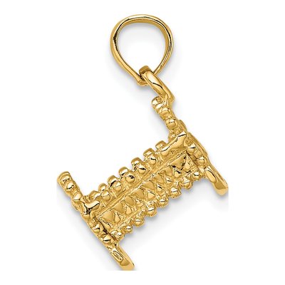 14K Yellow Gold Baby Cradle Charm – view 3