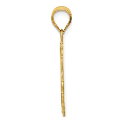 14K Yellow Gold Gemini Zodiac Oval Pendant – view 3