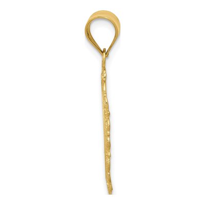14K Yellow Gold Libra Zodiac Oval Pendant – view 3