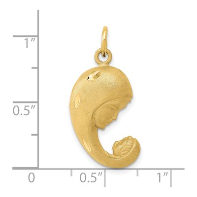 14K Yellow Gold Mother Baby Pendant – view 5