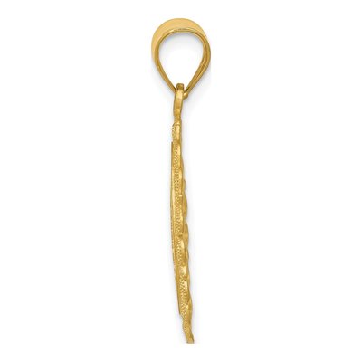14K Yellow Gold Scorpio Zodiac Oval Pendant – view 3