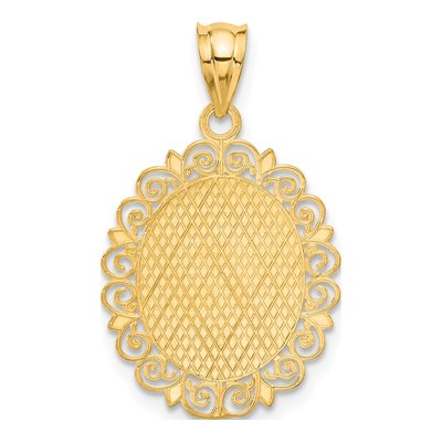 14K Yellow Gold Scorpio Zodiac Oval Pendant – view 4
