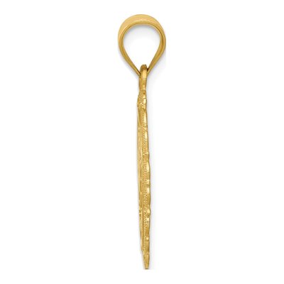 14K Yellow Gold Sagittarius Zodiac Oval Pendant – view 3