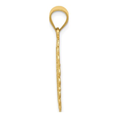 14K Yellow Gold Aquarius Zodiac Oval Pendant – view 3