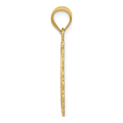 14K Yellow Gold Pisces Zodiac Oval Pendant – view 3