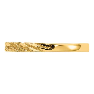14K Yellow Gold Diamond-Cut Rope Wedding Band – view 5