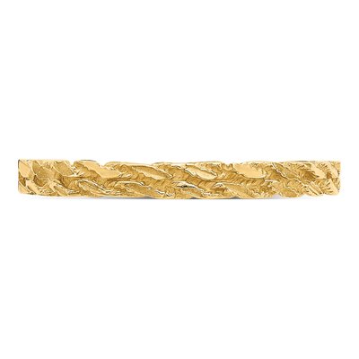 14K Yellow Gold Diamond-Cut Rope Wedding Band – view 6