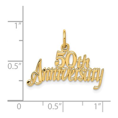 14K Yellow Gold 50th Anniversary Pendant – view 5
