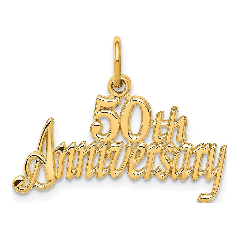 14K Yellow Gold 50th Anniversary Pendant