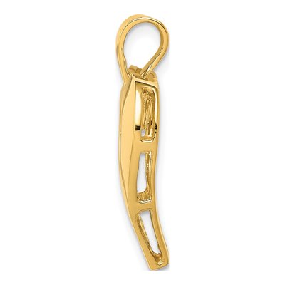 14K Yellow Gold Heart Pendant – view 3
