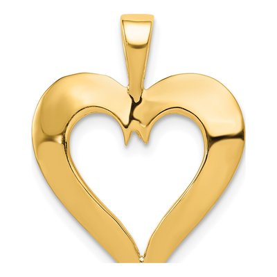 14K Yellow Gold Heart Pendant