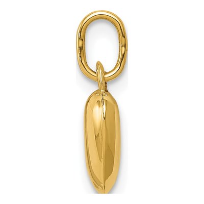 14K Yellow Gold Puffed Heart Charm – view 3