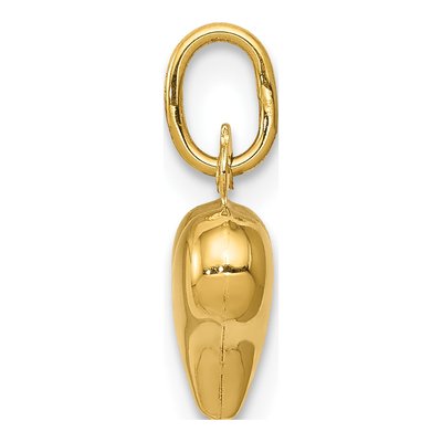 14K Yellow Gold Puffed Heart Charm – view 3