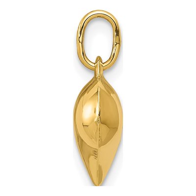 14K Yellow Gold Puffed Heart Charm – view 3