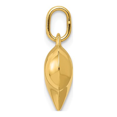 14K Yellow Gold Puffed Heart Pendant – view 3
