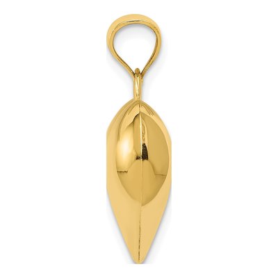 14K Yellow Gold Puffed Heart Pendant – view 3