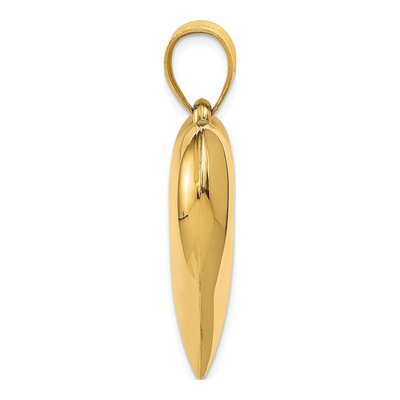 14K Yellow Gold Puffed Heart Pendant – view 3