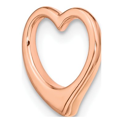 14K Rose Gold Floating Heart Slide Pendant – view 4