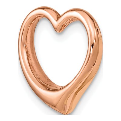 14K Rose Gold Floating Heart Slide Pendant – view 4